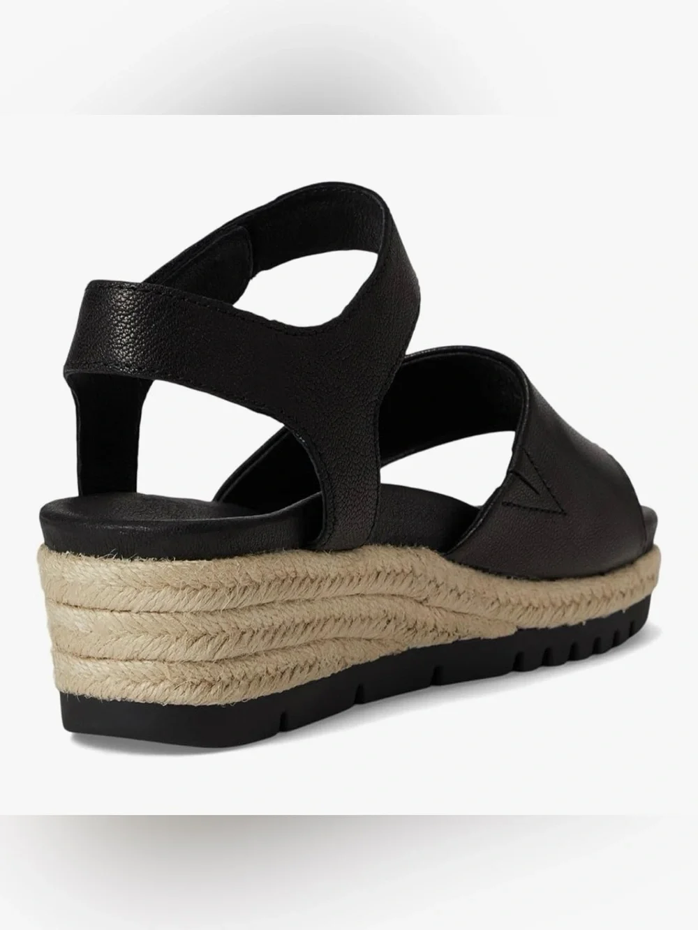 Josef Seibel Miranda Black Espadrille Wedge Ankle Strap Sandals - Sz 40/9, NWOB